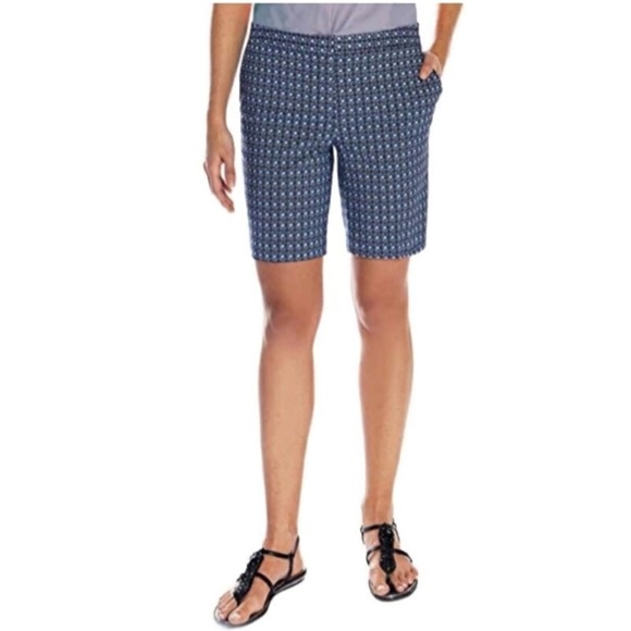 MARIO SERRANI Italy Blue & White Bermuda Shorts 16 - Picture 3 of 16